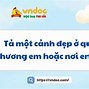 Tả Cảnh Đẹp Ở Quê Hương Em Lớp 5